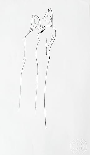 Sven Berlin study of a couple standing Original Drawing [SB115]