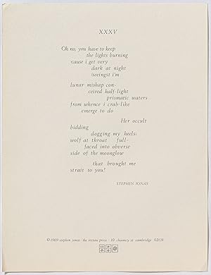 Seller image for [Broadside]: XXXV for sale by Between the Covers-Rare Books, Inc. ABAA