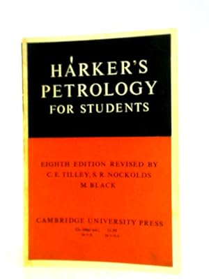 Image du vendeur pour Petrology for Students mis en vente par World of Rare Books