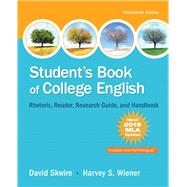 Bild des Verkufers fr Student's Book of College English, MLA Update Edition zum Verkauf von eCampus