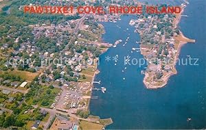 Postkarte Carte Postale 13034229 Rhode Island US-State Pawtuxet Cove Fliegeraufnahme