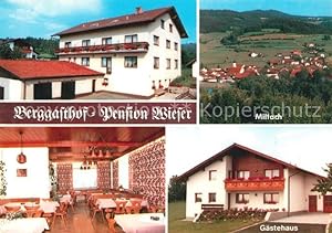 Postkarte Carte Postale 33034248 Miltach Berggasthof Pension Wieser Gaststube Gaestehaus Panorama...