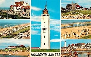 Postkarte Carte Postale 73029016 Noordwijk aan Zee Strandpartien Hotels Leuchtturm