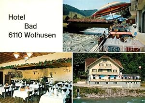 Postkarte Carte Postale 13035143 Wolhusen Hotel Bad Wolhusen Terrasse Gastraum Wolhusen