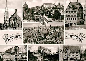 Postkarte Carte Postale 73021353 Nuernberg Frauenkirche Heilig-Geist-Spital Albrecht-Duerer-Haus ...