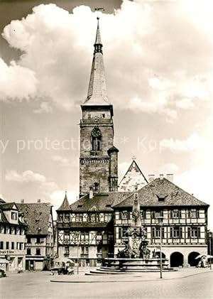 Postkarte Carte Postale 73095924 Schwabach Rathaus Schoener Brunnen Schwabach
