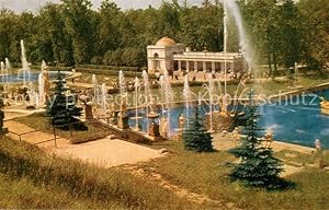 Postkarte Carte Postale 73107938 Petrodvorets St Petersburg View of the Pool and the Fountain Col...