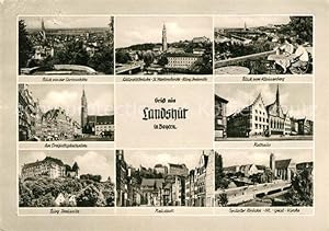Postkarte Carte Postale 73117014 Landshut Isar Carossahoehe Klausenberg Luitpoldbruecke Burg-Trau...