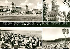 Postkarte Carte Postale 73145293 Binz Ruegen Strandpartien Hotels Schloss Binz