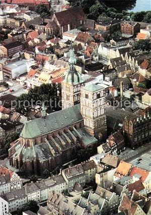 Postkarte Carte Postale 33189200 Stralsund Mecklenburg Vorpommern Fliegeraufnahme Sankt Nikolai S...