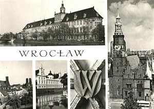 Postkarte Carte Postale 73225073 Wroclaw Rathaus Universitaet Wroclaw