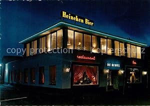 Postkarte Carte Postale 13171158 Noordwijk aan Zee Heineken Bier Hotel Restaurant Nachtaufnahme