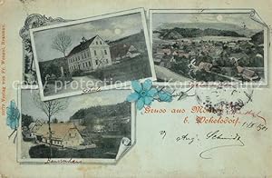 Postkarte Carte Postale 43253600 Mohren Wekelsdorf Schule Totalansicht Bauernhaus im Mondschein