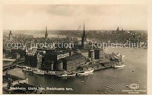 Postkarte Carte Postale 73301820 Stockholm Utsikt fran Stadshusets torn Stockholm