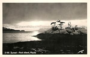 Postkarte Carte Postale 73301814 Rock Island Alaska Sunset Landschaftspanorama Sonnenuntergang