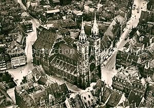Postkarte Carte Postale 73321629 Nuernberg St Lorenzkirche Fliegeraufnahme Nuernberg