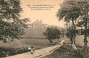 Postkarte Carte Postale 13359046 La Chaise-Dieu Vue Generale prise de la Route de la PÃ nide Mona...