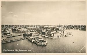 Postkarte Carte Postale 73299173 Stockholm fran Stadshusets torn Fliegeraufnahme Stockholm