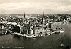 Postkarte Carte Postale 73300670 Stockholm Utsikt fran Stadshusets torn Stockholm