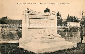 Postkarte Carte Postale 13486955 Magny-en-Vexin Monument aux Morts de la Grande Guerre Kriegerden...