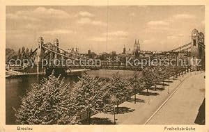 Postkarte Carte Postale 73300079 Breslau Niederschlesien Freiheitsbruecke Breslau Niederschlesien