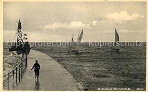 Postkarte Carte Postale 73374807 Warnemuende Ostseebad Segelboote Warnemuende Ostseebad