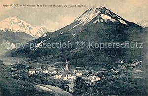 Bild des Verkufers fr Postkarte Carte Postale 13486742 Bozel Panorama Glaciers de la Vanoise Dent du Villard Alpes Francaises zum Verkauf von Versandhandel Boeger