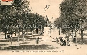 Postkarte Carte Postale 73365763 Rochefort Statue de lâAmiral Pottier et lâHopital Maritime