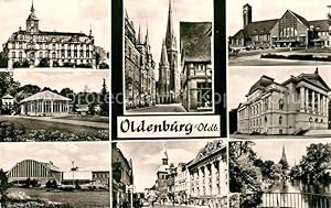 Postkarte Carte Postale 73319352 Oldenburg Niedersachsen Schloss Kirche Bahnhof Park Innenstadt P...