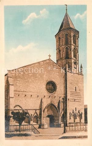 Postkarte Carte Postale 13489557 Fleurance Facade de lâEglise Monument Historique Fleurance