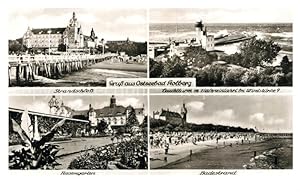 Postkarte Carte Postale 73360838 Kolberg Ostseebad Kolobrzeg Strandschloss Leuchtturm Hafeneinfah...