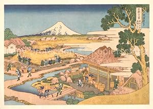 Imagen del vendedor de Postkarte Carte Postale 73343065 Honshu Der Fuji von den Teefeldern von Katakura Katsushika Hokusai Kuen a la venta por Versandhandel Boeger