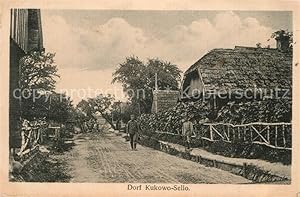 Postkarte Carte Postale 33551871 Kukowo Sello Stolp Pommern Dorfstrasse Soldaten