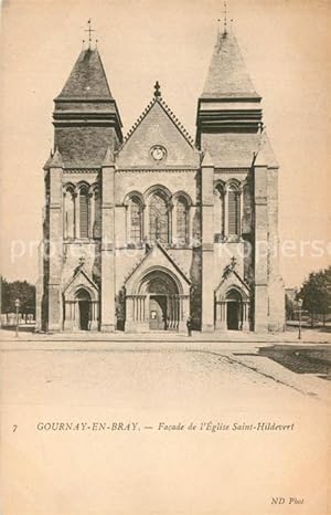 Postkarte Carte Postale 13552182 Gournay-en-Bray Facade de lâEglise Saint Hildevert Gournay-en-...