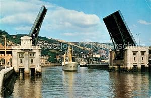 Postkarte Carte Postale 73628074 Bilbao Spanien Puente basculante del Generalisimo Bilbao Spanien