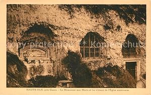 Postkarte Carte Postale 13552609 Haute-Isle Le Monument aux Morts et les vitraux de lâEglise so...