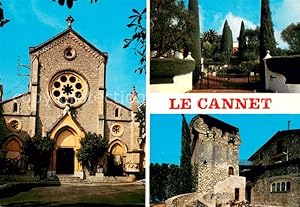 Postkarte Carte Postale 13627196 Le Cannet Alpes-Maritimes Eglise Villa Yakymour Tour des Danys d...