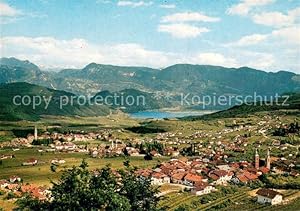 Postkarte Carte Postale 73627489 Kaltern Weinstrasse Tirol Panorama mit Kalterer See ueberetsch K...