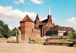 Postkarte Carte Postale 73628430 Wroclaw Ostrow Tumski kosciol sw Marcina Wroclaw