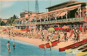Postkarte Carte Postale 13632513 Juan-les-Pins Le casino et la plage