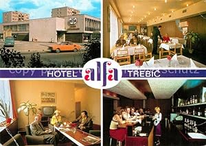 Postkarte Carte Postale 73515032 Trebic Trebitsch Hotel Alfa Gastraum Bar