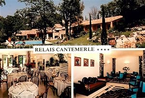 Postkarte Carte Postale 13631464 Vence-la-Jolie Relais Cantemerle Hotel Restaurant Aufenthaltsrau...