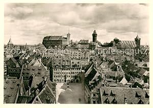 Postkarte Carte Postale 73624554 Nuernberg Burg Blick vom Sebalder Kirchturm ueber den Albrecht D...