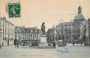 Postkarte Carte Postale 13629541 Dieppe Seine-Maritime Place Nationale Monument Dieppe Seine-Mari...