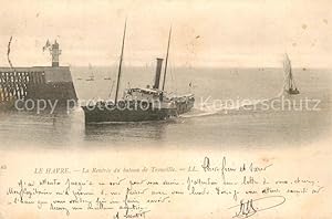 Postkarte Carte Postale 13514019 Le Havre La Rentr?e du bateau de Trouville