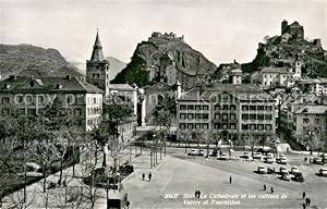 Postkarte Carte Postale 13626164 Sion Gers La Cathedrale et les collines de Valere et Tourbillon ...