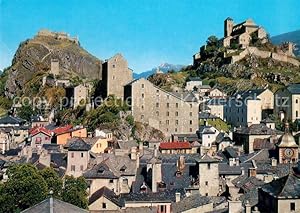 Postkarte Carte Postale 13626365 Sion Gers Les Chateaux de Valere et Tourbillon et la vieille vil...