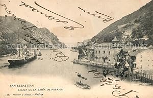 Postkarte Carte Postale 13514403 San Sebastian Pais Vasco ES Salida de la Bahia de Pasajes