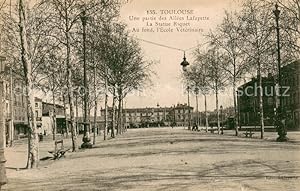 Postkarte Carte Postale 13619505 Toulouse Haute-Garonne Partie des AllÃ es Lafayette Statue Rique...