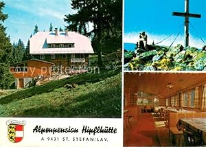 Postkarte Carte Postale 73629944 St Stefan Lavanttal Alpenpension Hipflhuette Gaststube Gipfelkre...